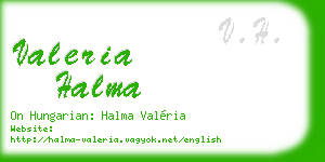 valeria halma business card